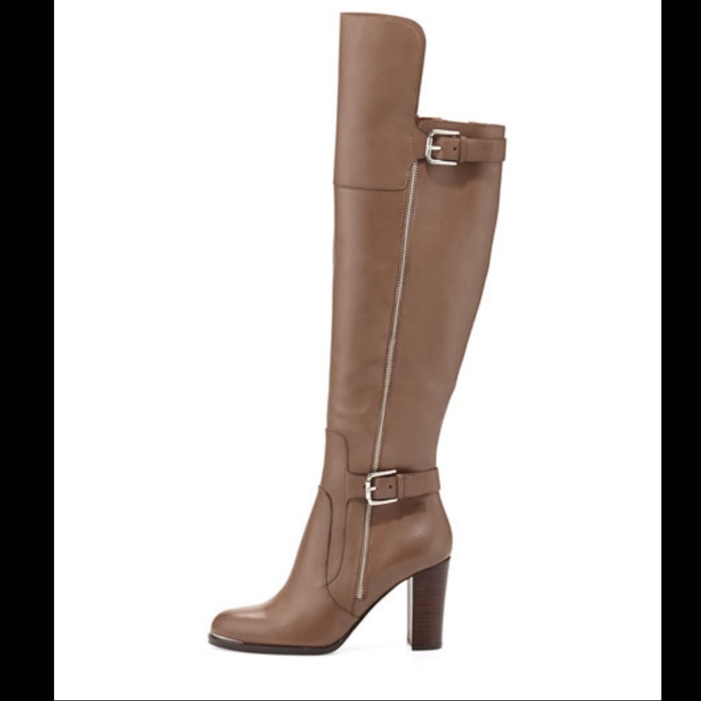 Donald J. Pliner Quinto Over-the-knne Taupe Boots